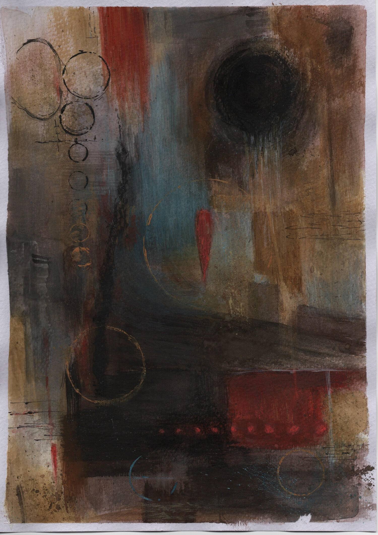 Just Grabbing My Carrot (2026), a mixed-media painting inspired by a recurring childhood dream.